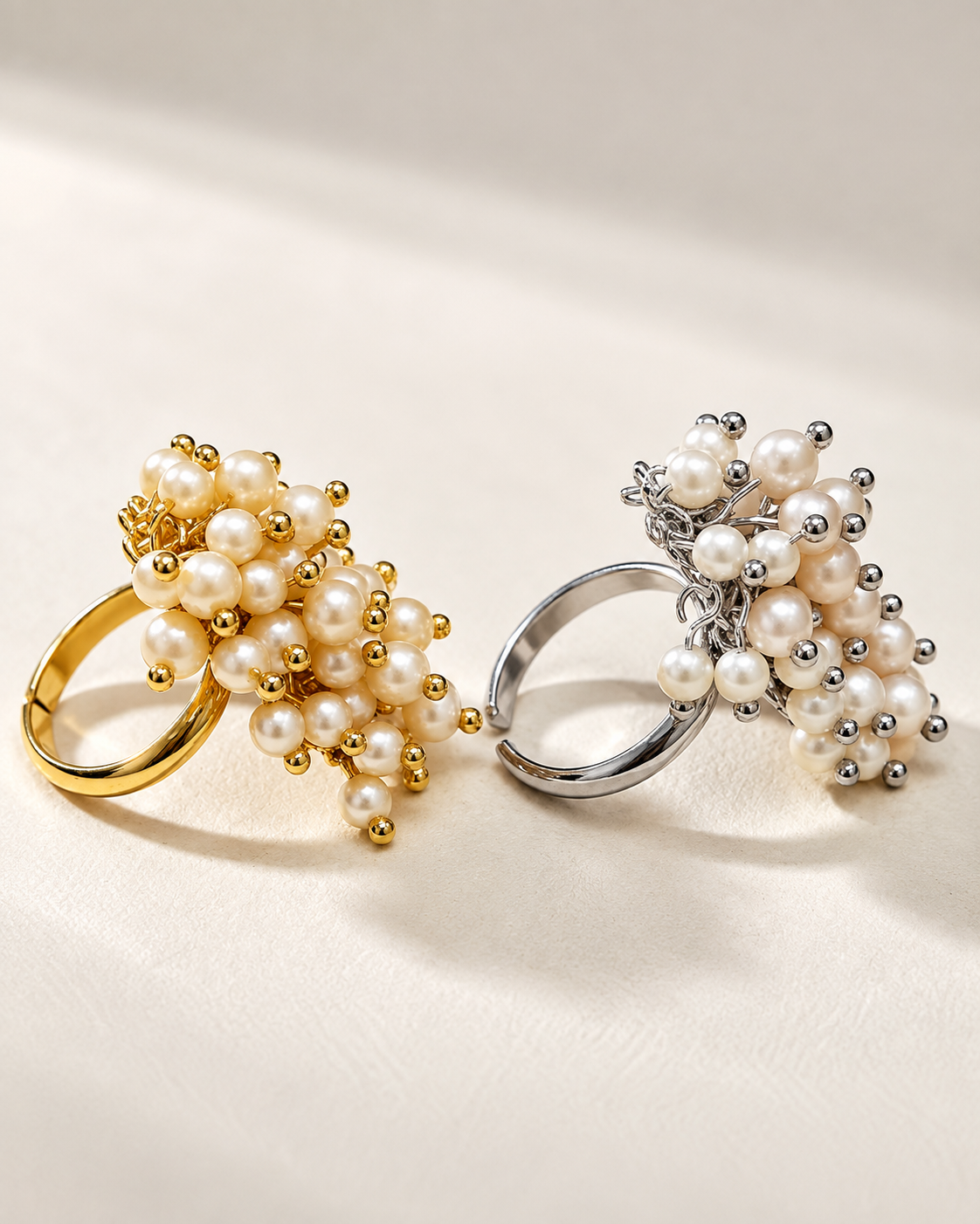 Pearl Cluster Statement Ring