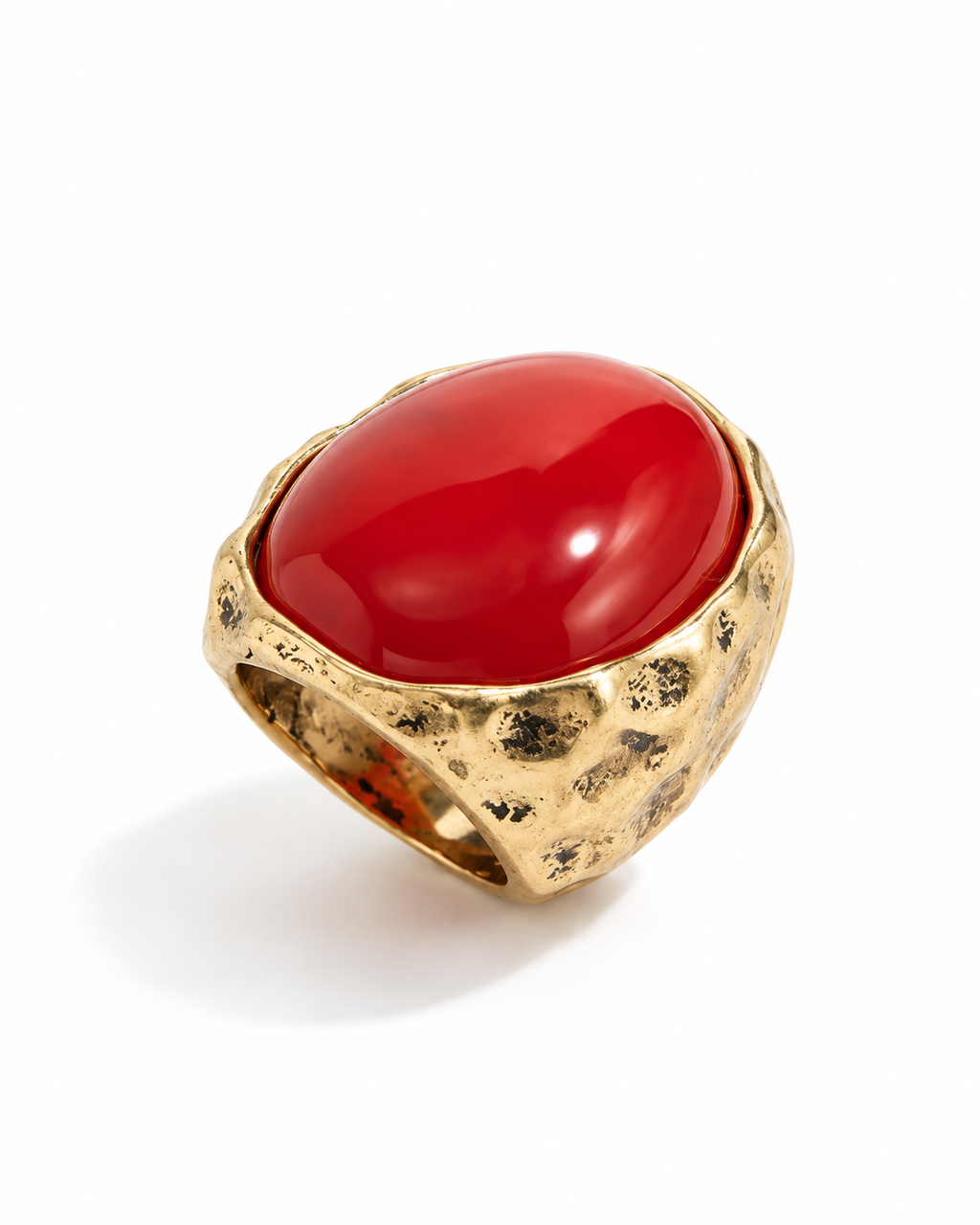Red Stone Statement Ring