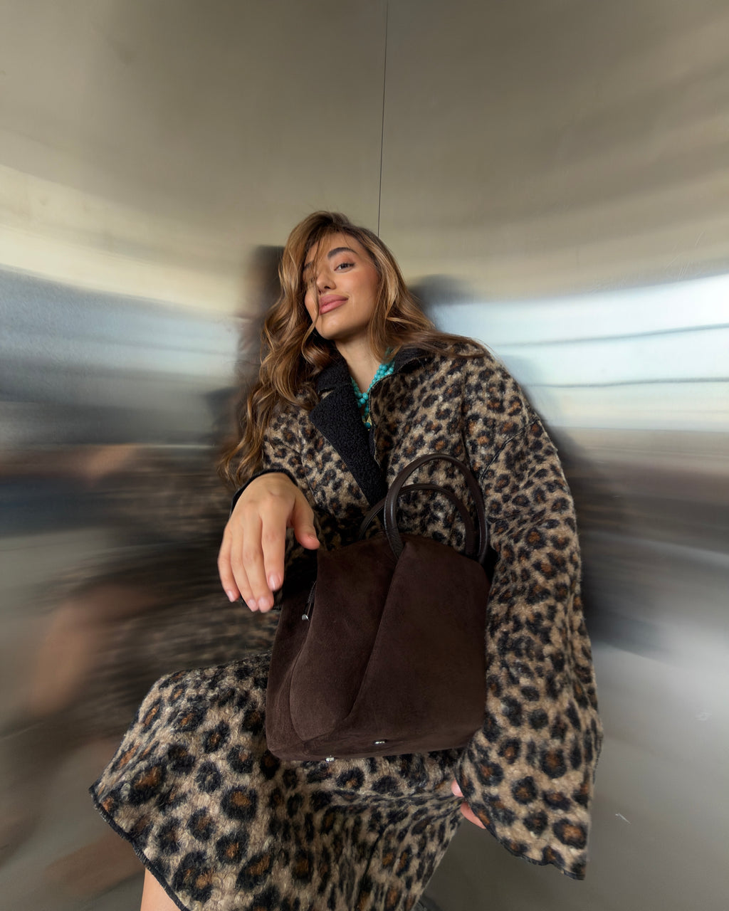 Reversible Leopard Print Coat