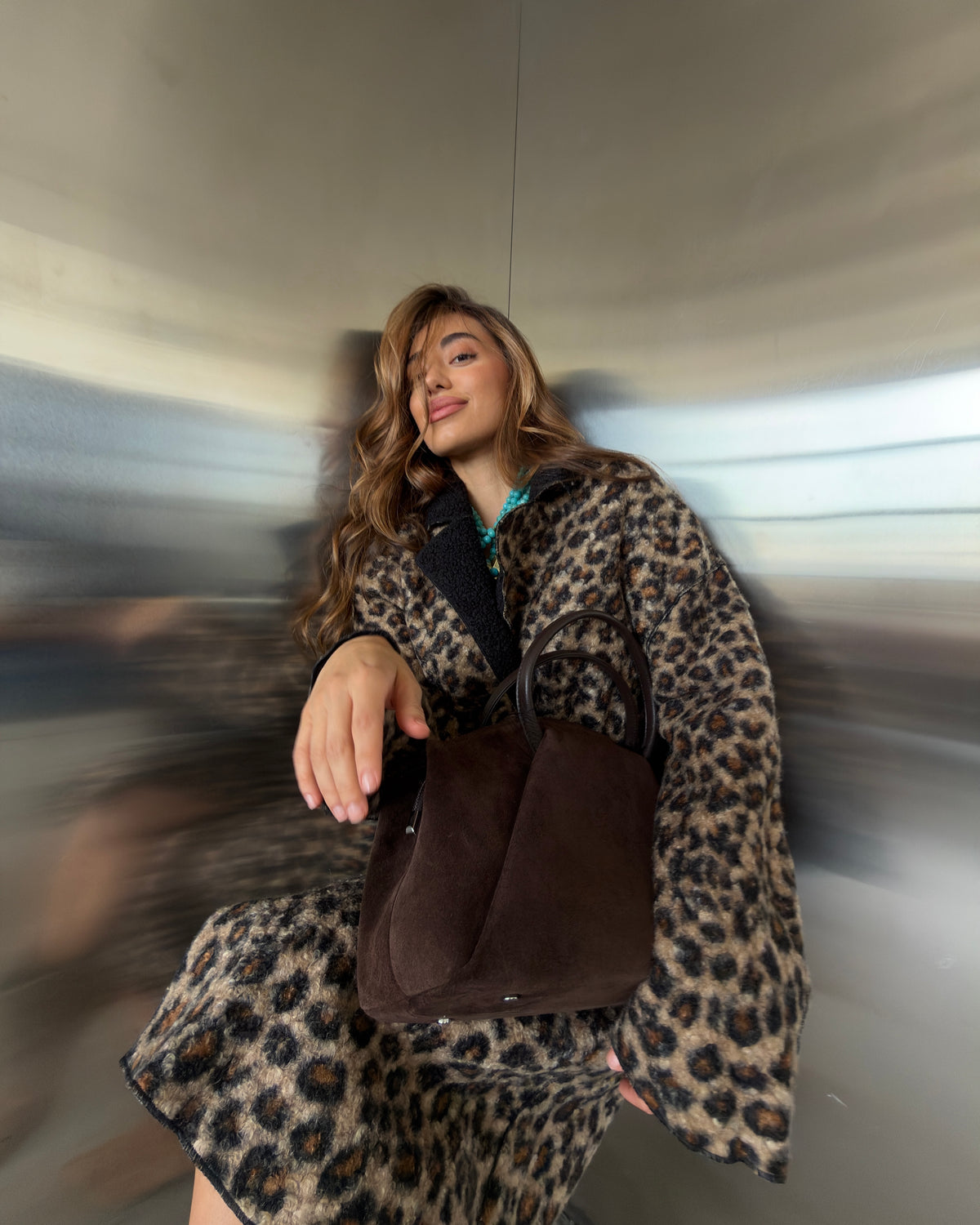 Reversible Leopard Print Coat