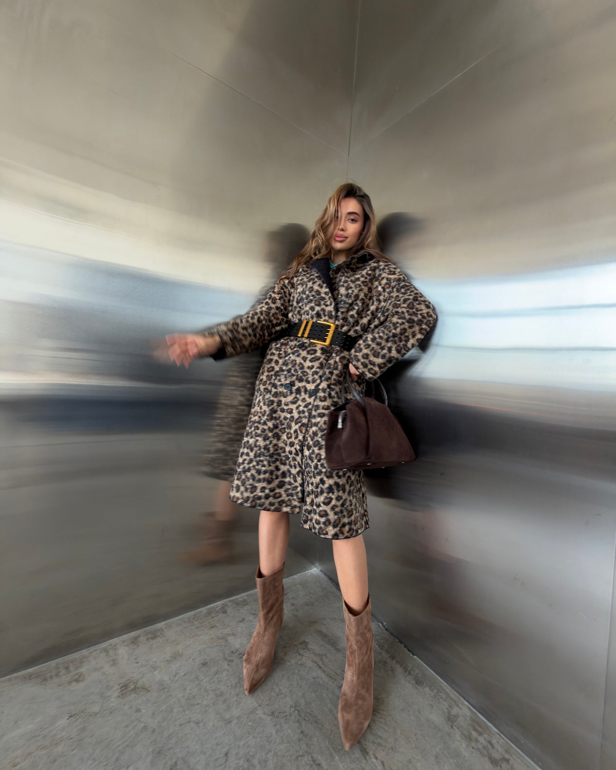 Reversible Leopard Print Coat