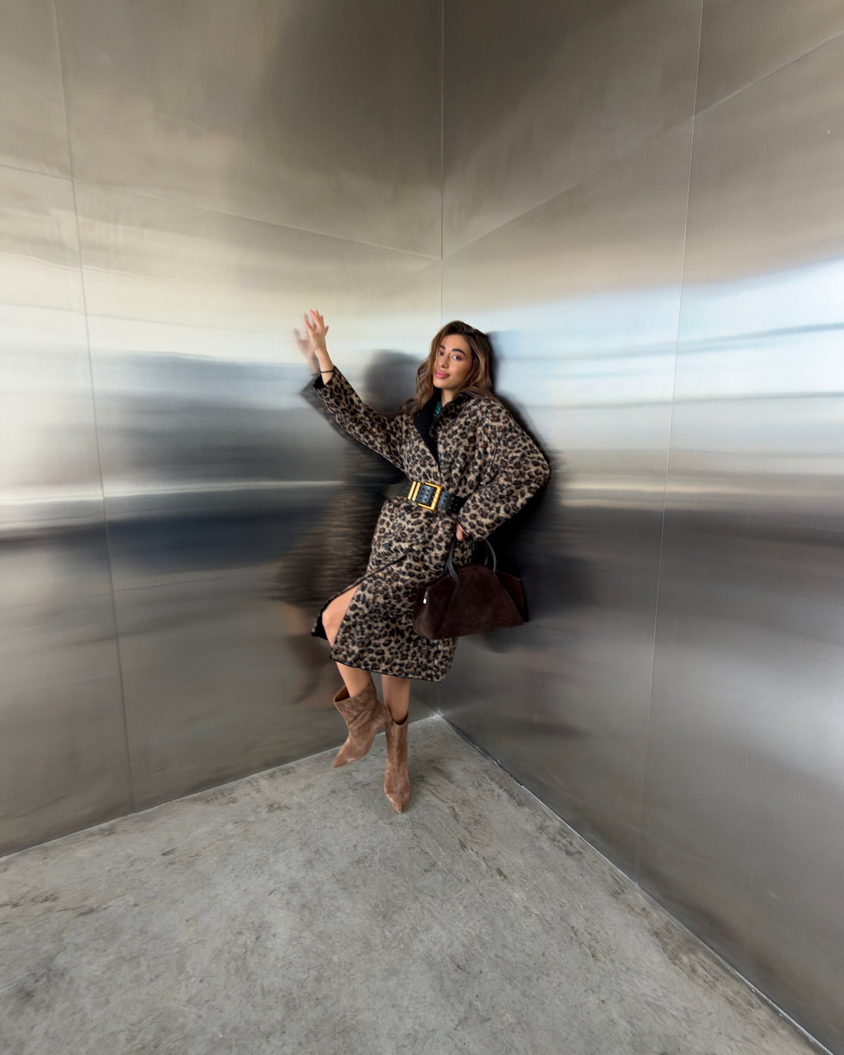 Reversible Leopard Print Coat