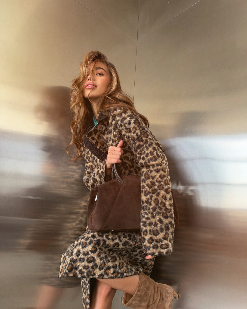 Reversible Leopard Print Coat