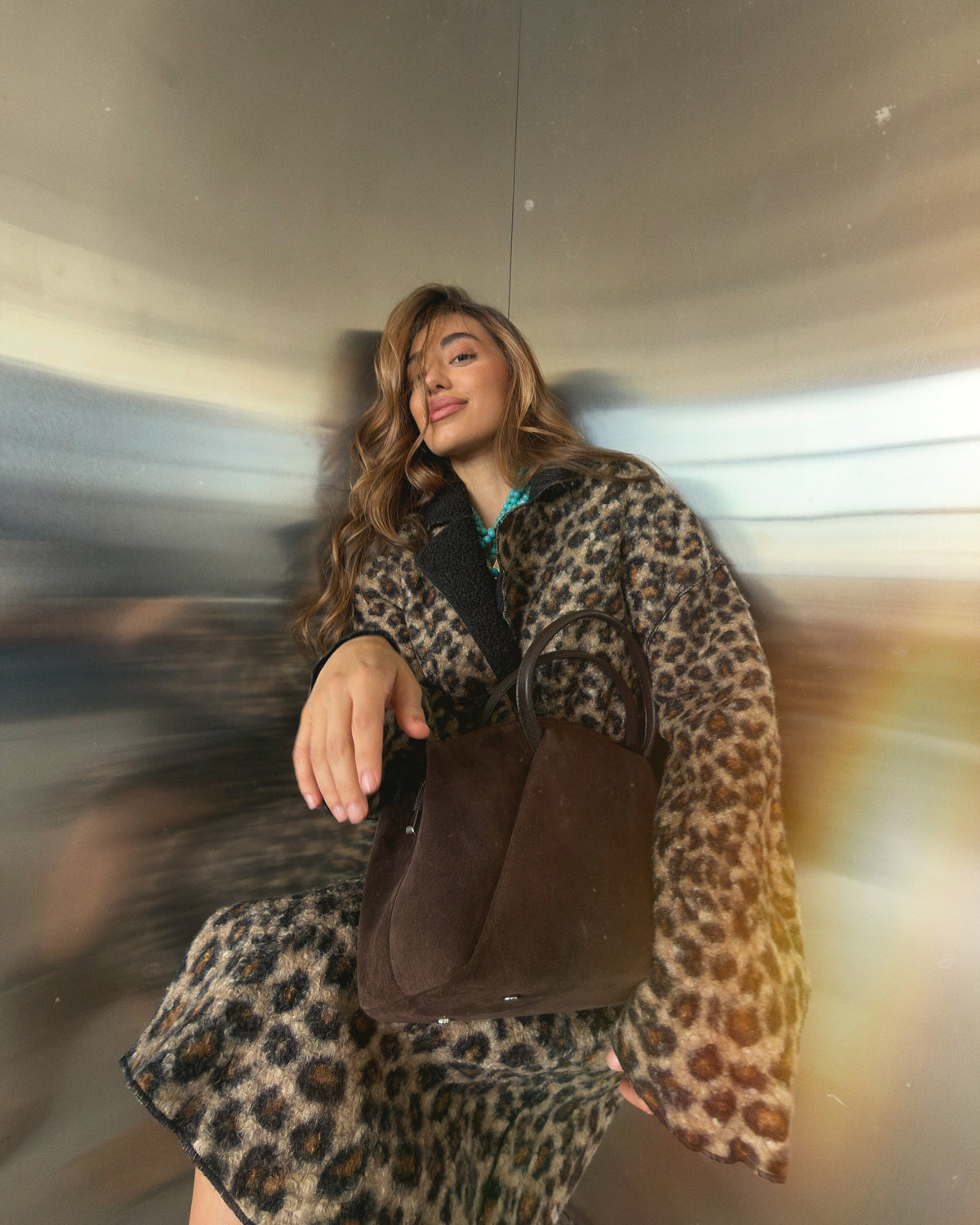 Reversible Leopard Print Coat