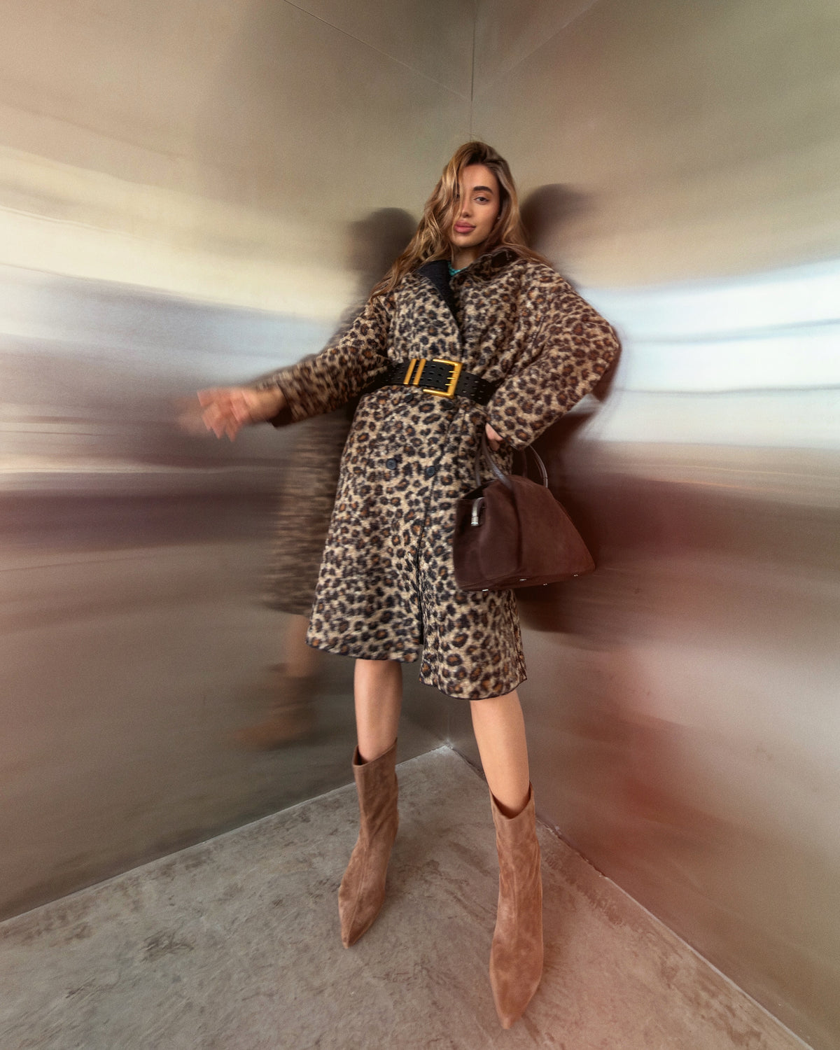 Reversible Leopard Print Coat