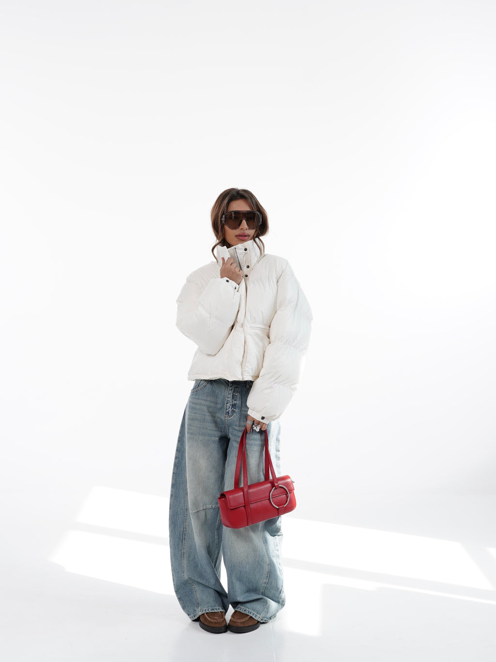 Ivory Oversized Puffer Jacket