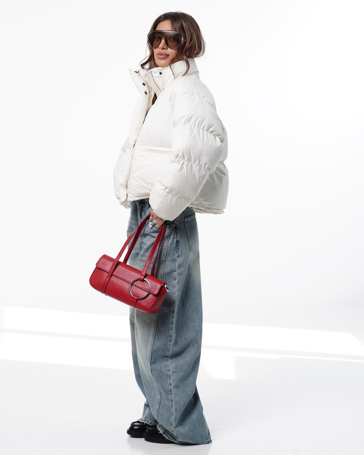 Ivory Oversized Puffer Jacket