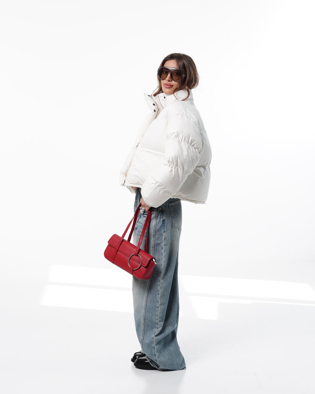 Ivory Oversized Puffer Jacket