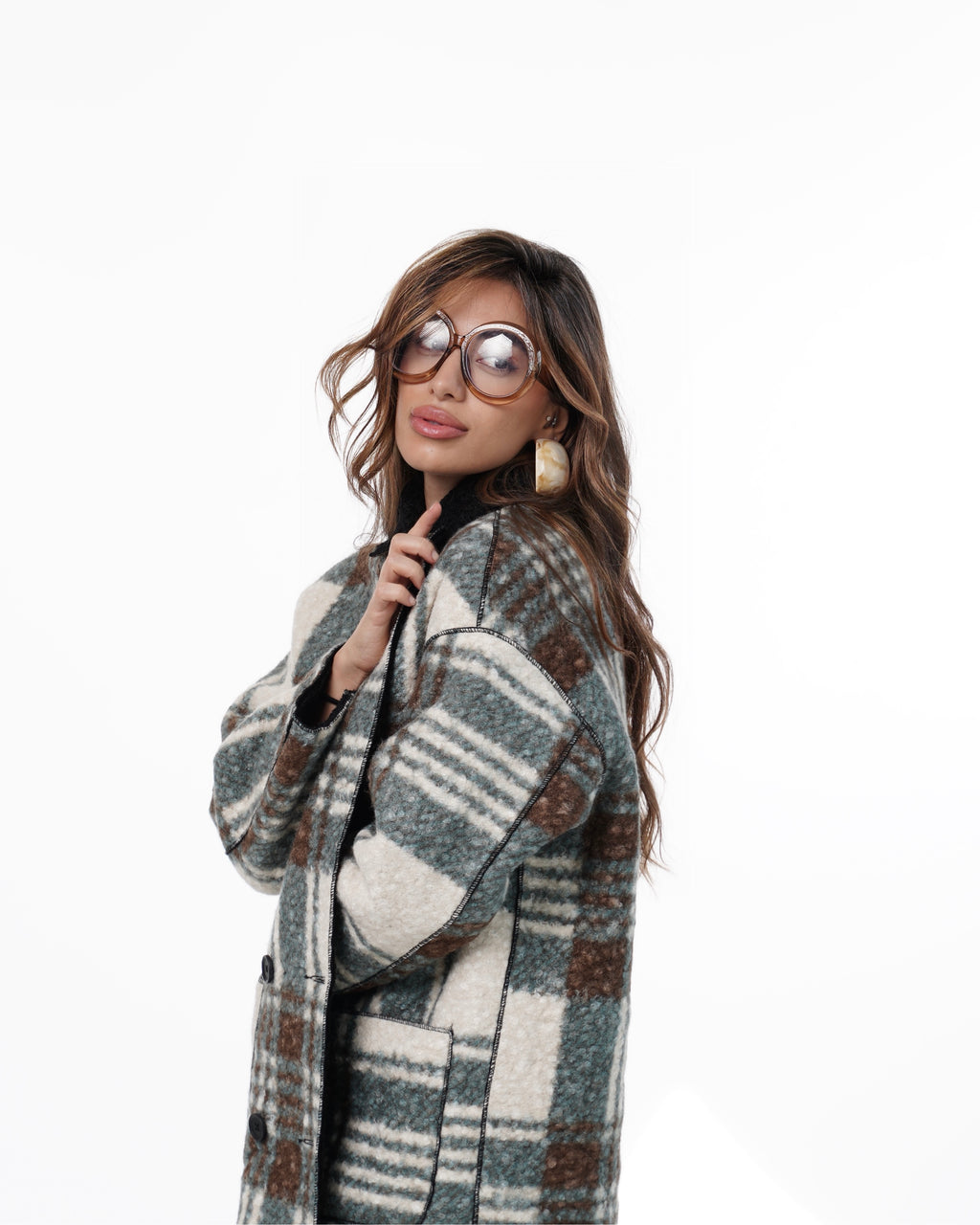 Reversible Plaid Coat