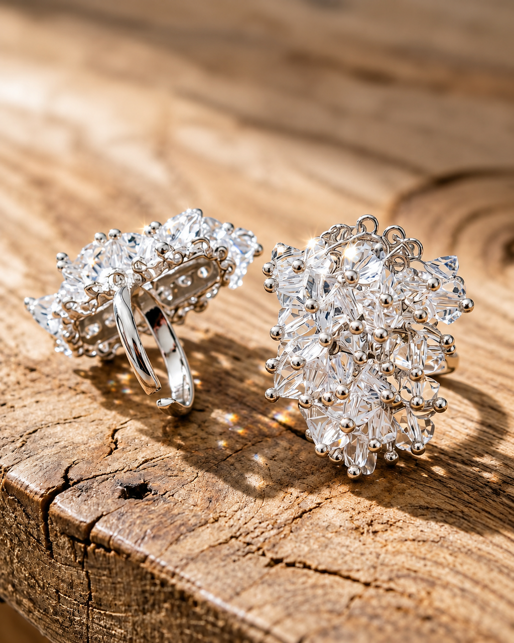 Crystal Cluster Statement Ring