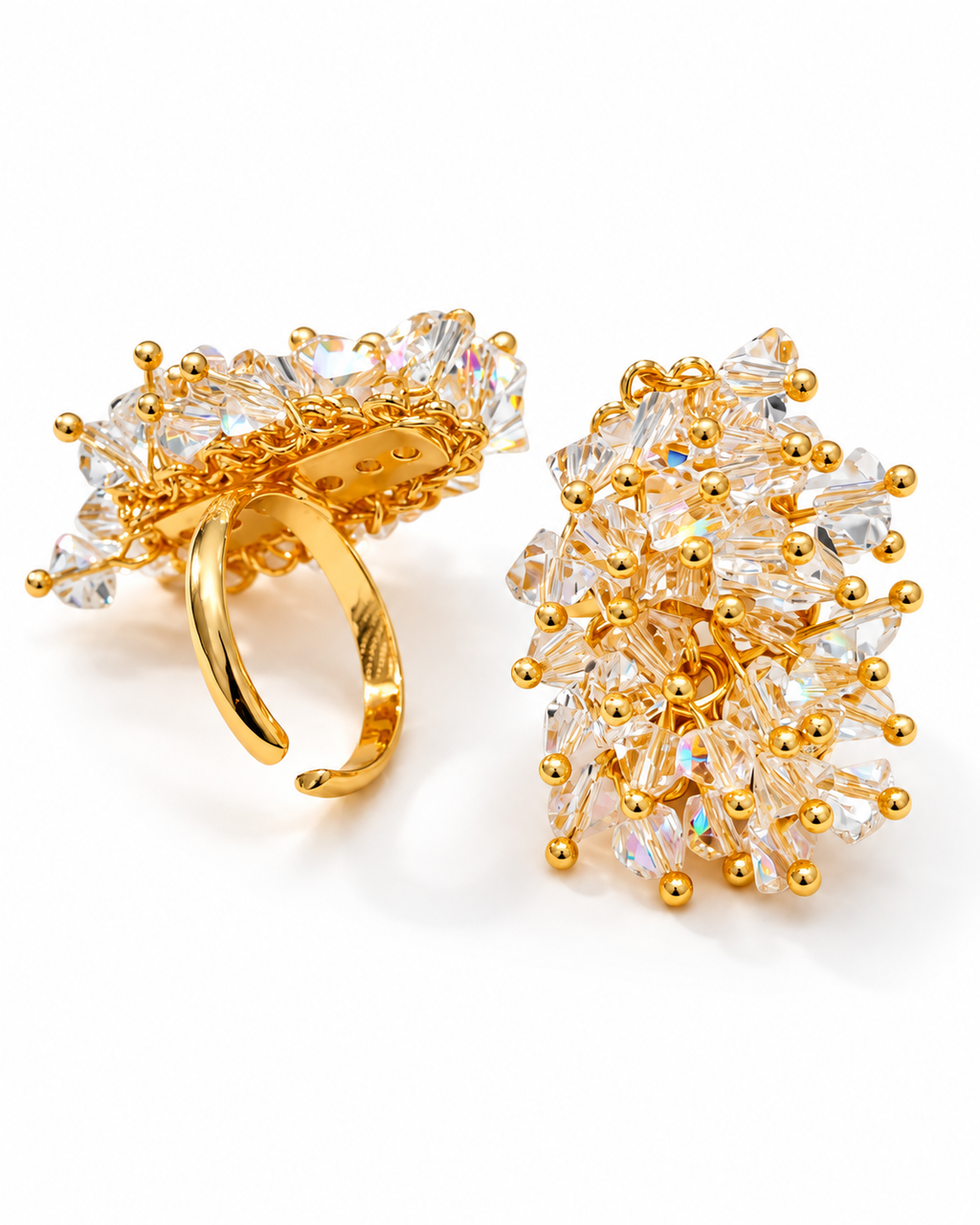 Crystal Cluster Statement Ring