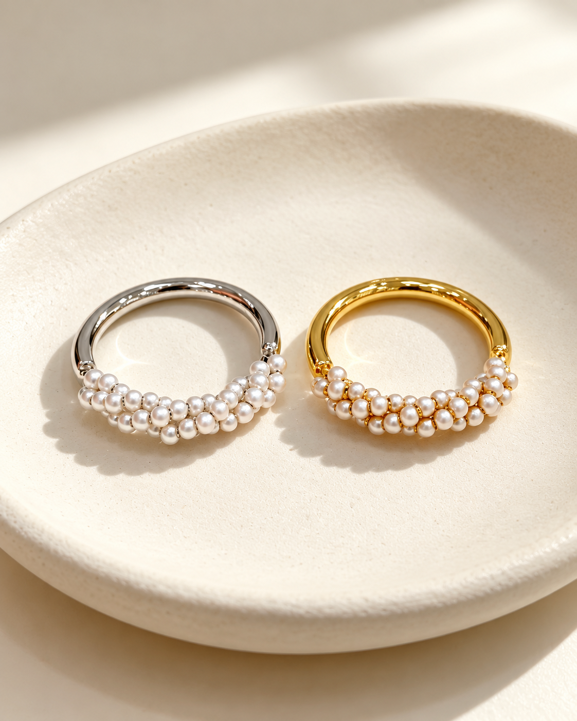 Pearl Cluster Open Ring