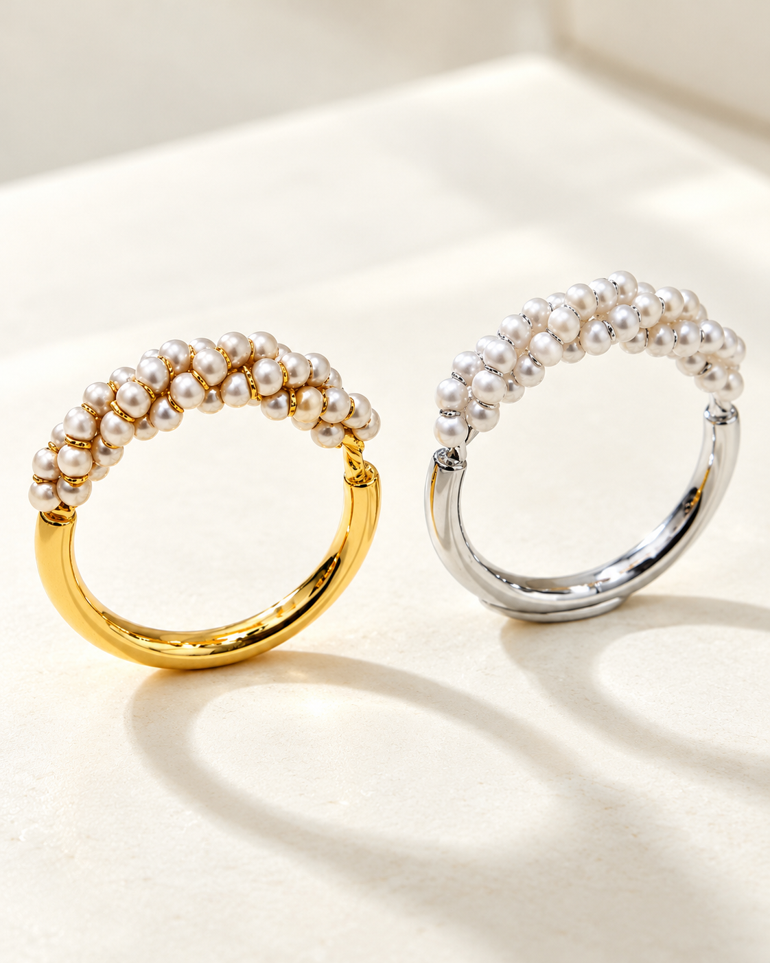 Pearl Cluster Open Ring