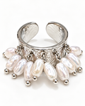 Pearl Drop Statement Cuff Ring