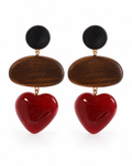 Heart Drop Statement Earrings