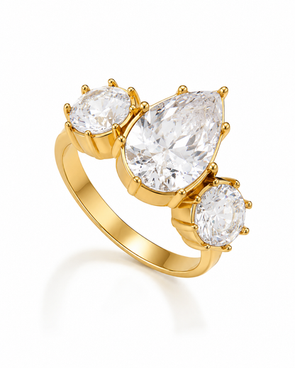 Amelia Crystal Heart Ring