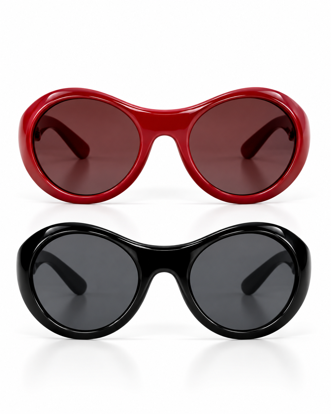 Oversized Retro Oval Sunglasses
