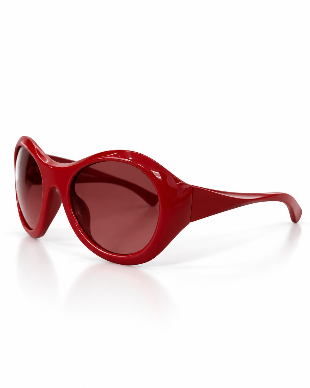 Oversized Retro Oval Sunglasses