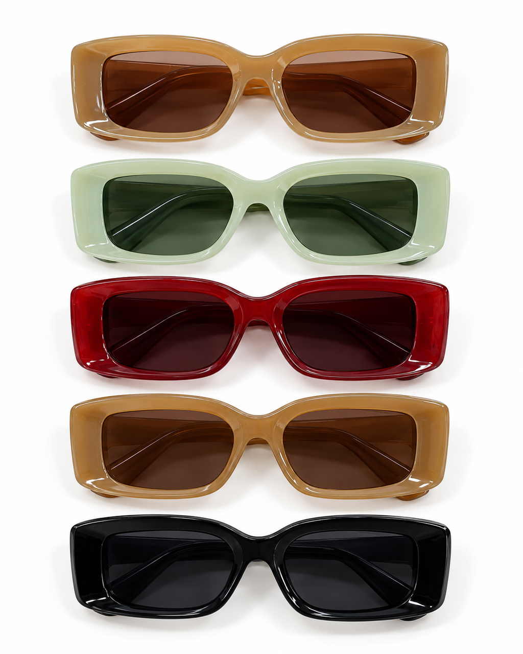 Retro Chunky Rectangle Sunglasses