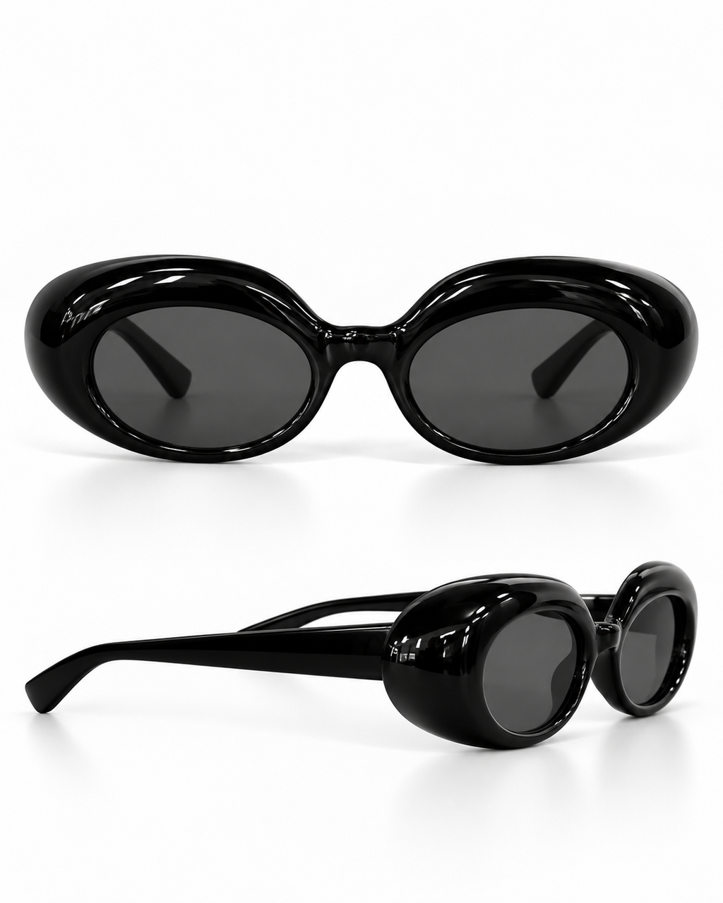 Oversized Retro Oval Sunglasses