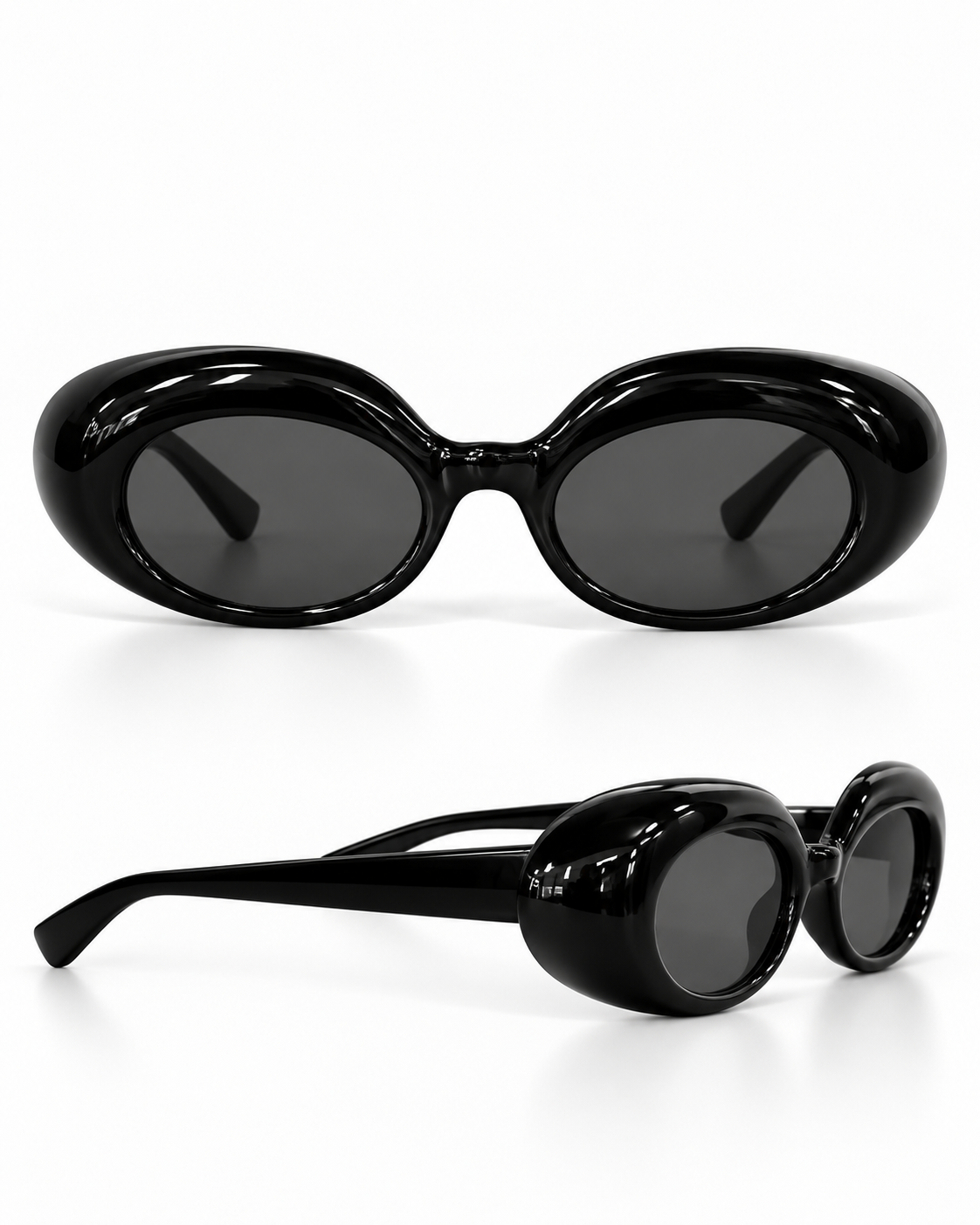 Oversized Retro Oval Sunglasses