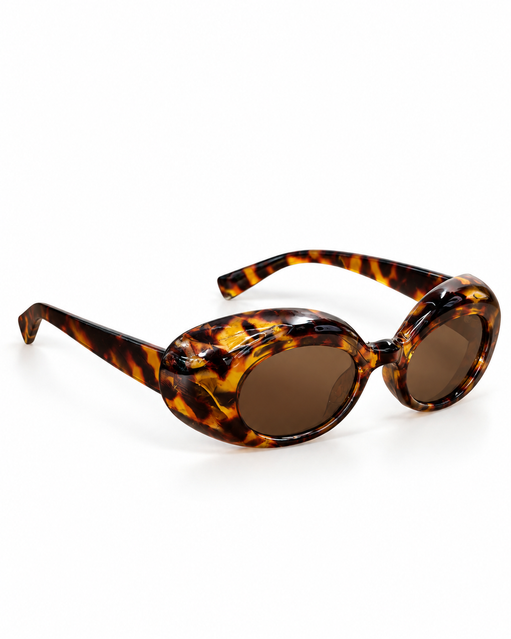 Oversized Retro Oval Sunglasses