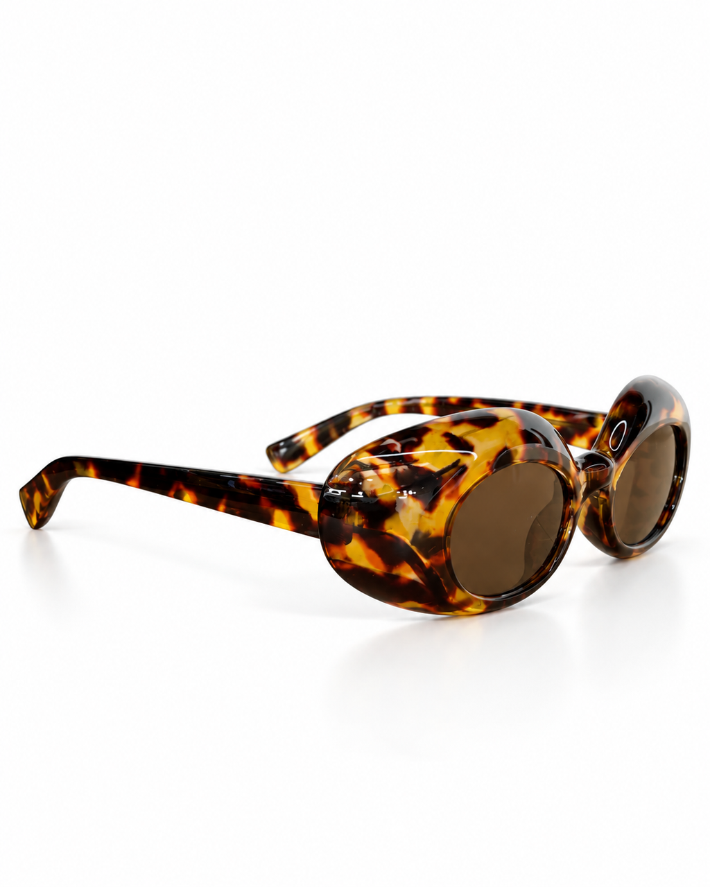 Oversized Retro Oval Sunglasses