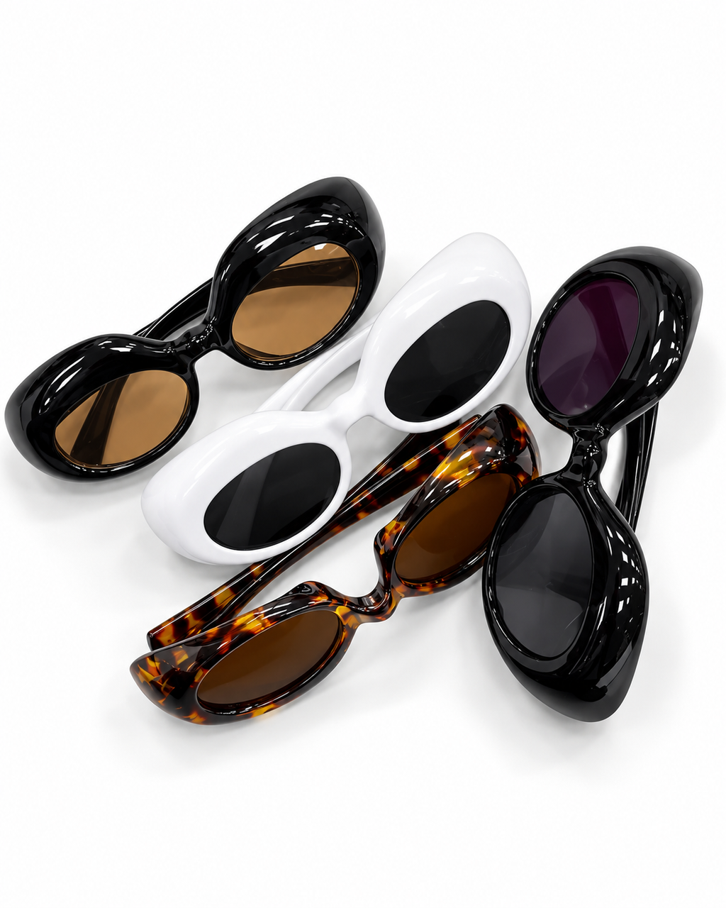 Oversized Retro Oval Sunglasses