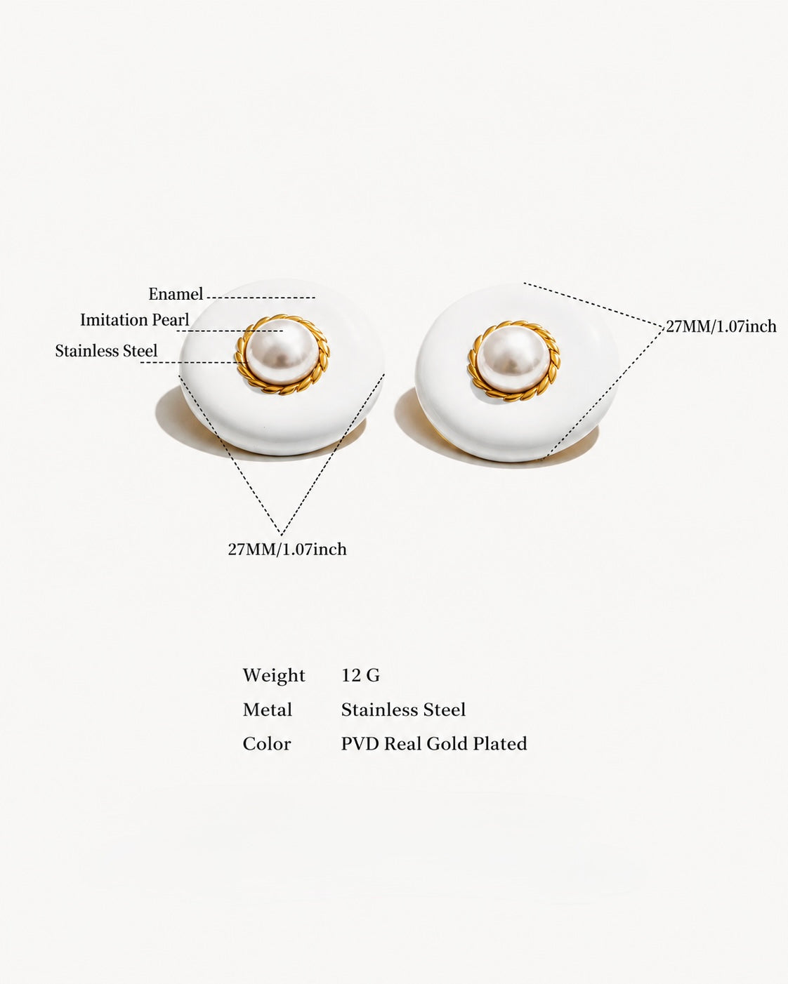 Aurora Pearl Statement Stud Earrings