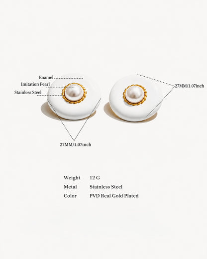 Aurora Pearl Statement Stud Earrings