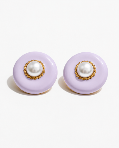 Aurora Pearl Statement Stud Earrings