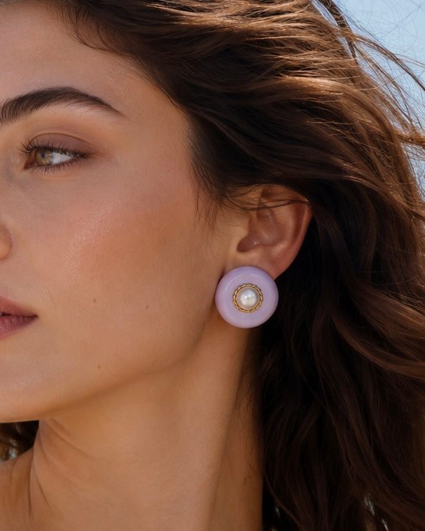 Aurora Pearl Statement Stud Earrings