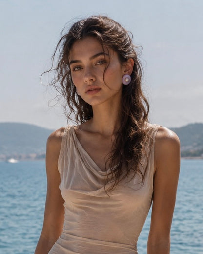Aurora Pearl Statement Stud Earrings