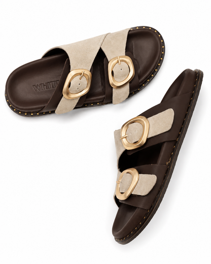 Luna Double Buckle Comfort Slides
