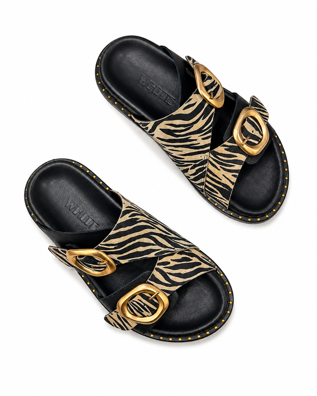 Luna Double Buckle Comfort Slides