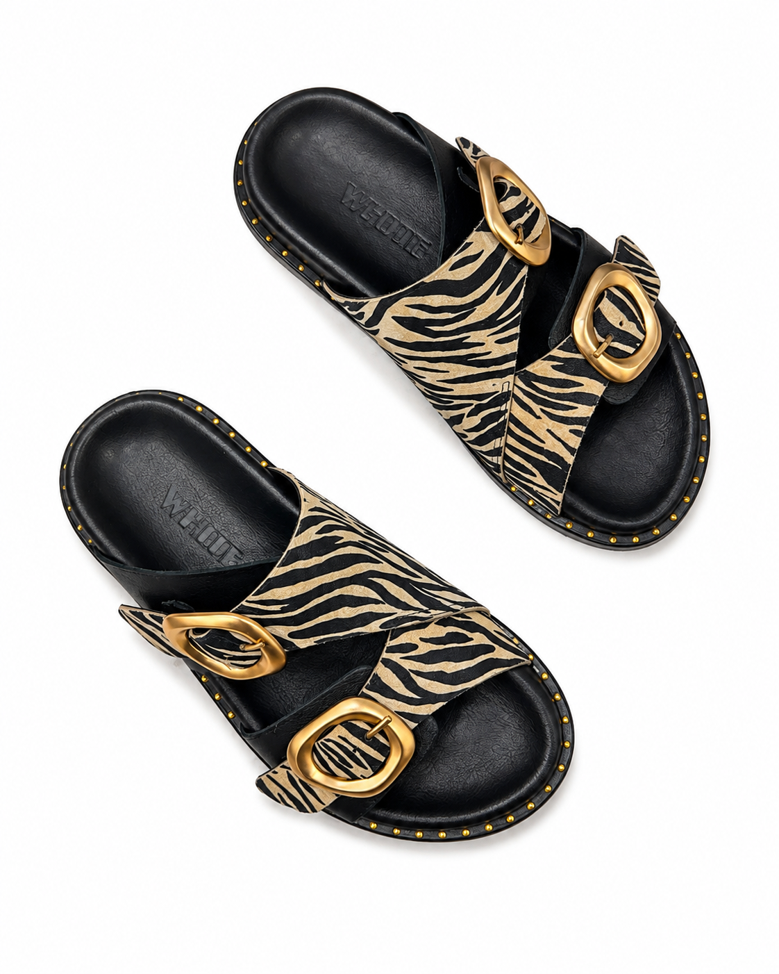 Luna Double Buckle Comfort Slides