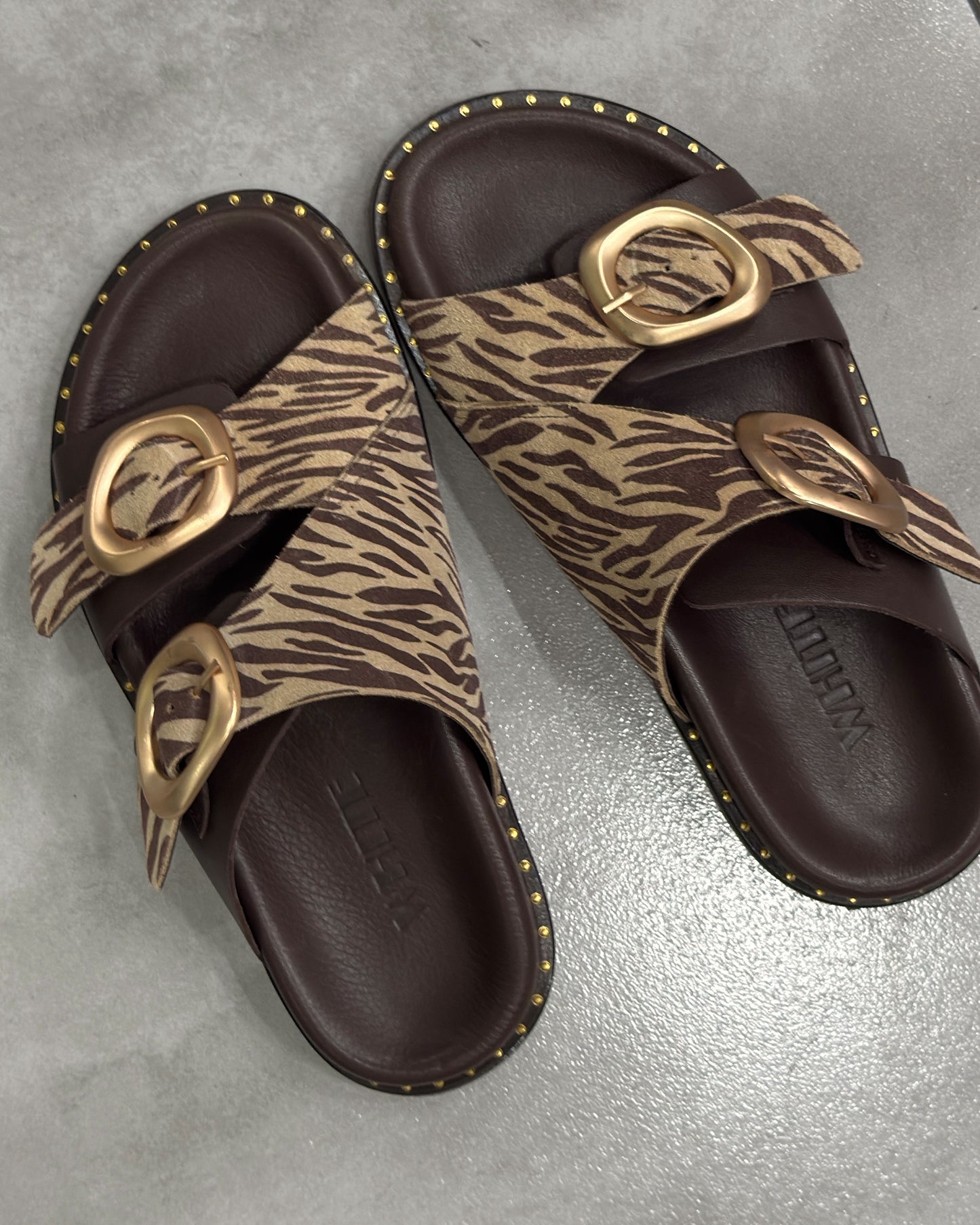 Luna Double Buckle Comfort Slides