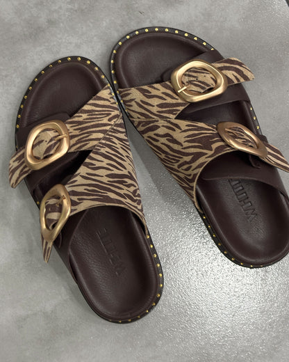 Luna Double Buckle Comfort Slides