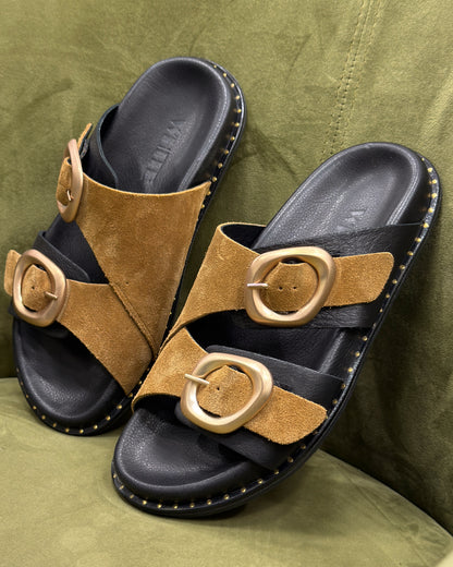 Luna Double Buckle Comfort Slides