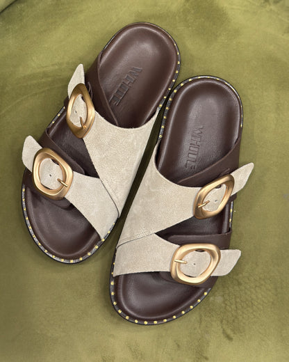Luna Double Buckle Comfort Slides