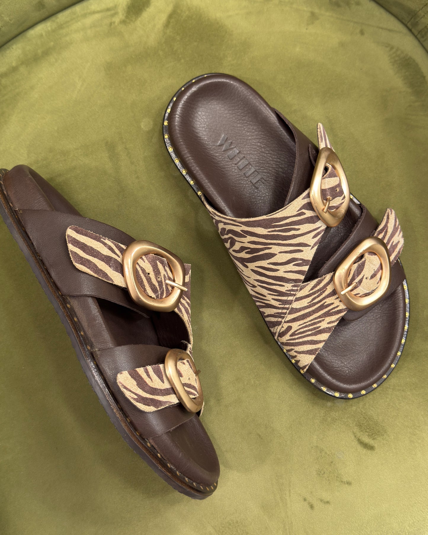 Luna Double Buckle Comfort Slides