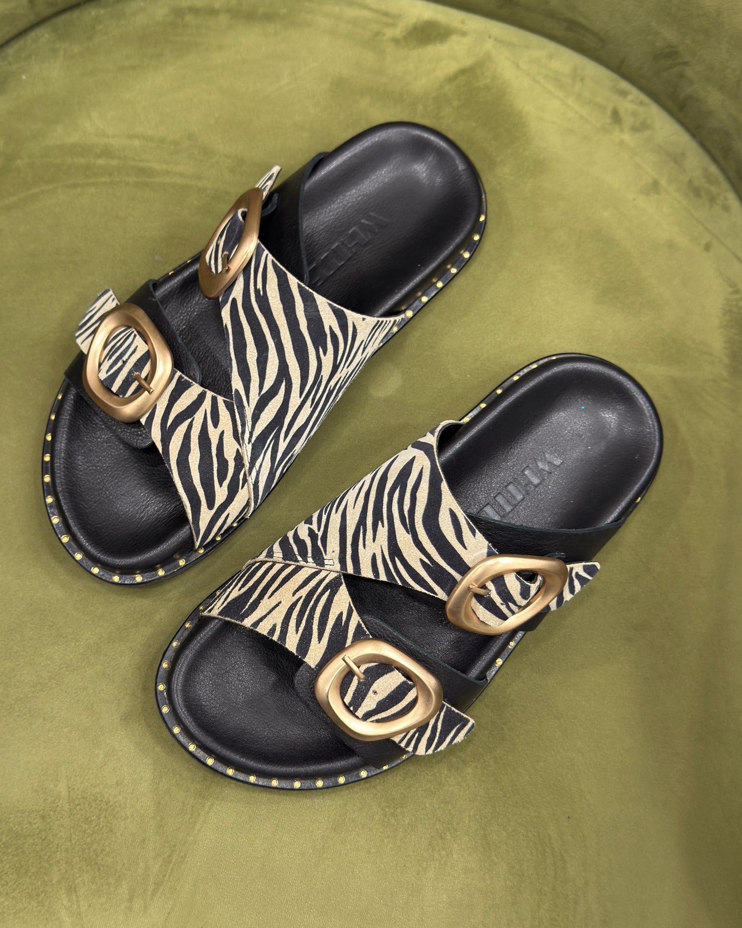 Luna Double Buckle Comfort Slides