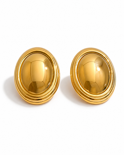 Aurora Oval Statement Earrings