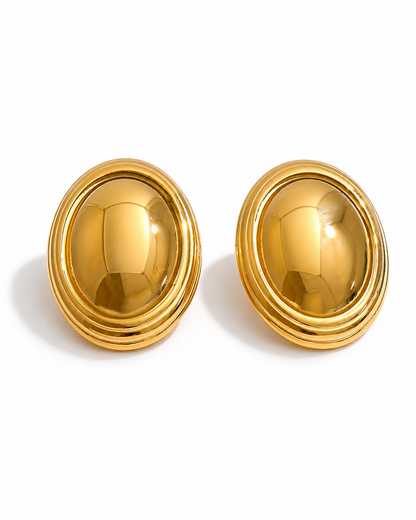 Aurora Oval Statement Earrings