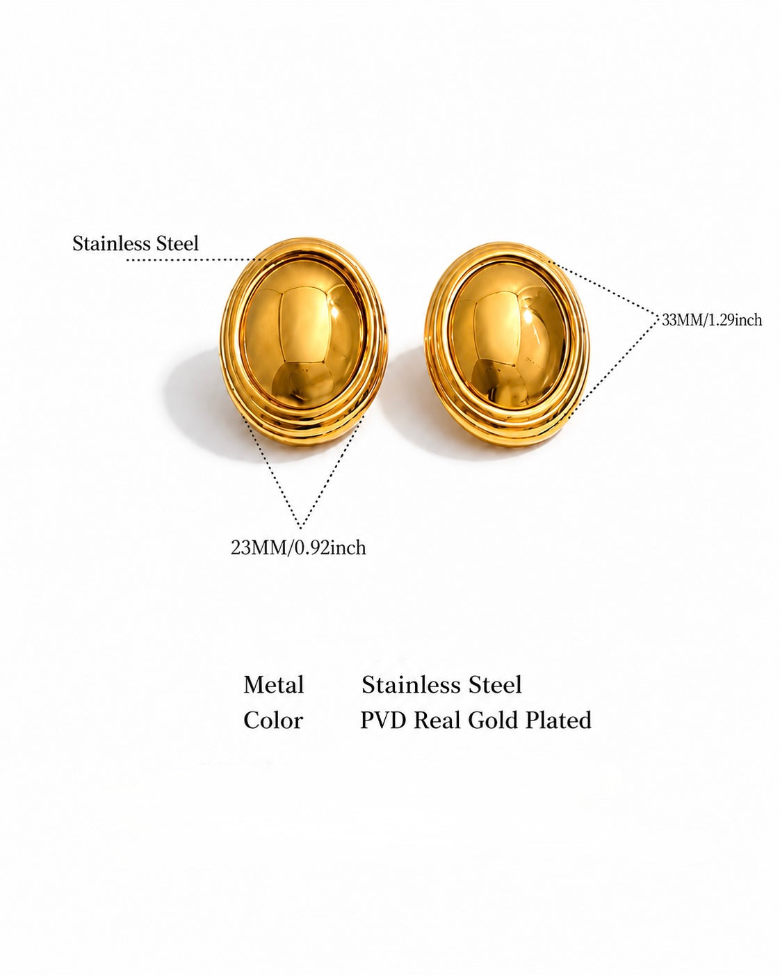 Aurora Oval Statement Earrings