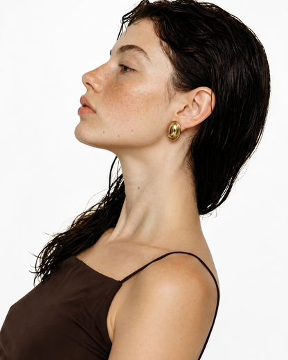 Aurora Oval Statement Earrings