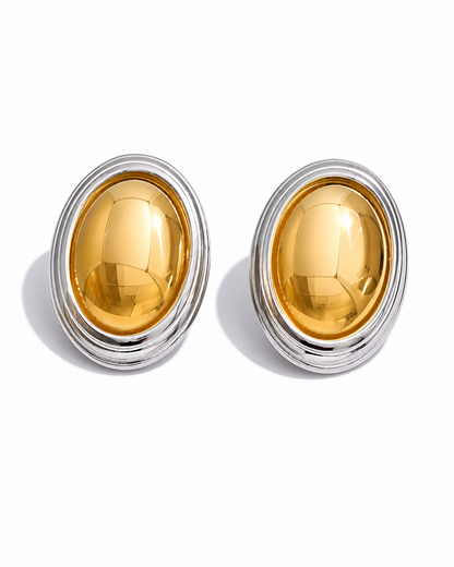Aurora Oval Statement Earrings