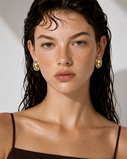 Aurora Oval Statement Earrings