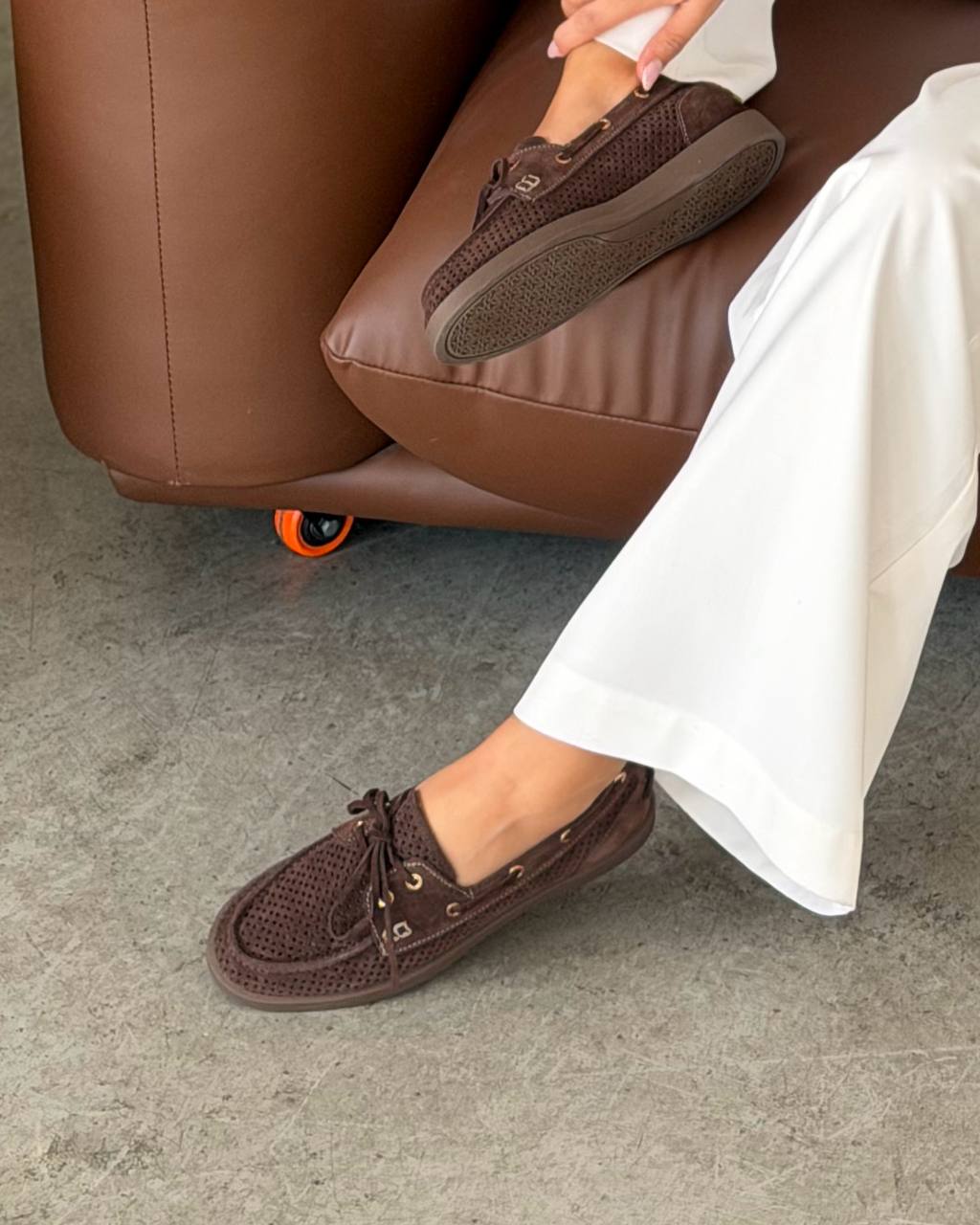 Sahara Breeze Perforated Suede Loafers