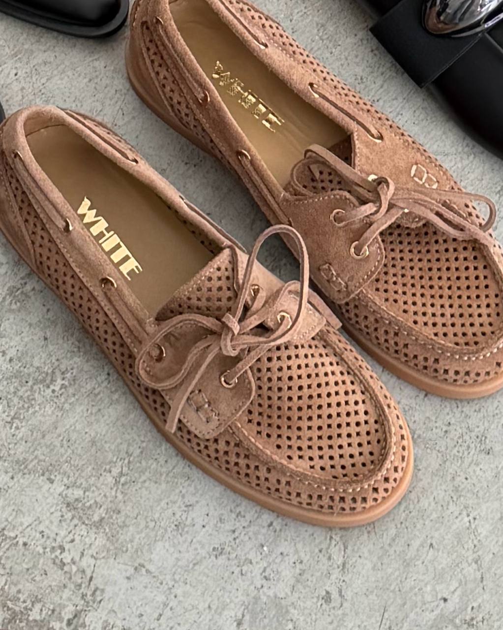 Sahara Breeze Perforated Suede Loafers